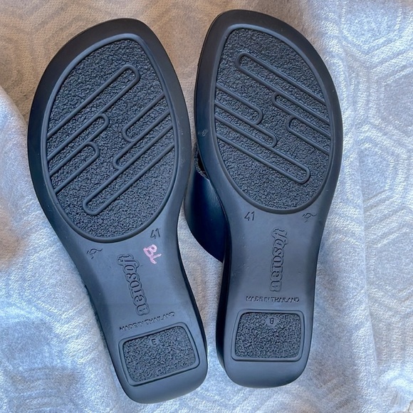 Aerosoft Orthopedic Flat Sandals Black/Brown Women’s Sz: 41 EU. (10 US) - Picture 7 of 12